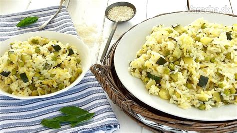 Hotové cuketovo-hráškové rizoto