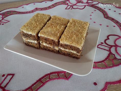 Opité makovo-orechové rezy