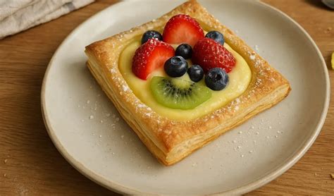 Fotografia hotovej bublaniny s pudingom a ovocím