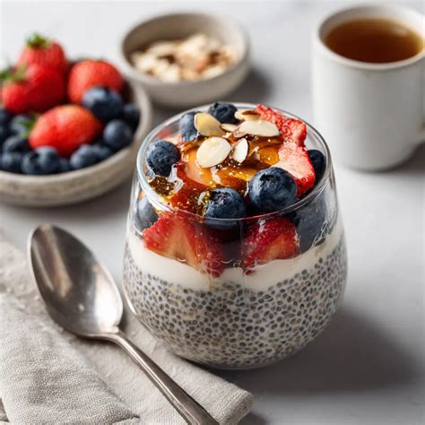Overnight chia pudding s ovocím