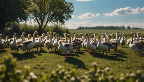 Ilustrácia rôznych plemien husí