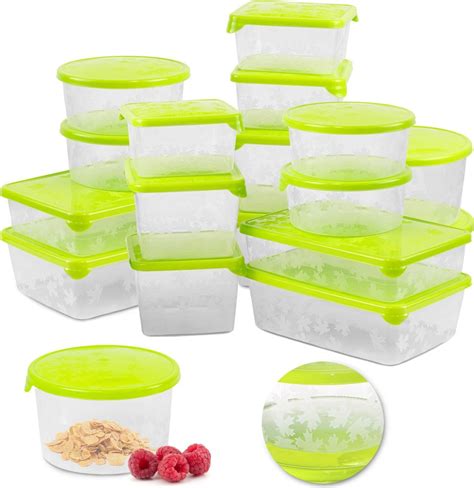 Rôzne typy plastových nádob na potraviny