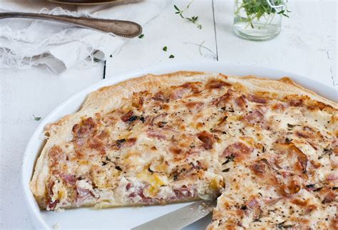 Ingrediencie pre cibuľový koláč so slaninou