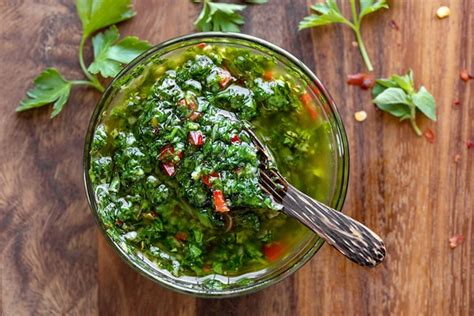 Ingrediencie na omáčku Chimichurri