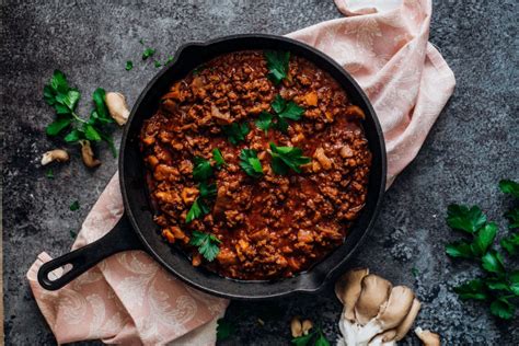 Mleté hovädzie mäso s hubami