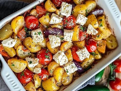 Zapečená zelenina s feta syrom a bylinkami