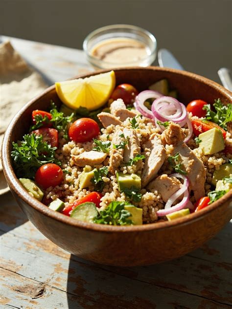 Šalátová misa s kuracím mäsom, melónom a cherry paradajkami