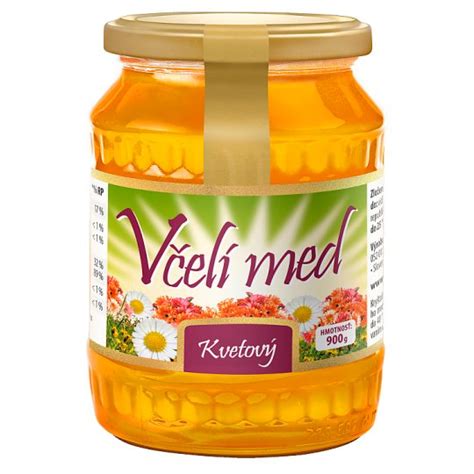 Včelí med v skle