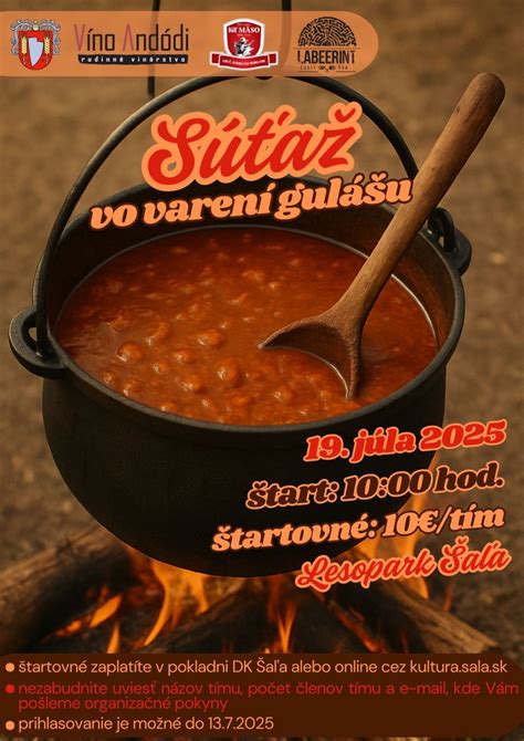 Mapa s vyznačenými miestami súťaží vo varení gulášu