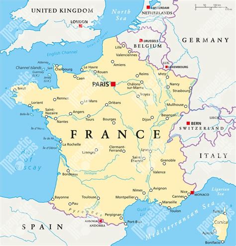 Mapa Francúzska s vyznačeným Versailles