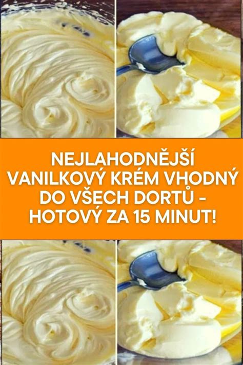 Hotový vanilkový krém pripravený na plnenie