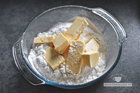 Ingrediencie na maslové cesto