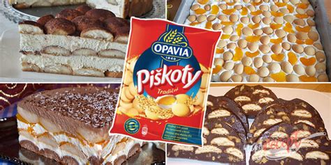 Koláž rôznych nepečených piškótových dezertov
