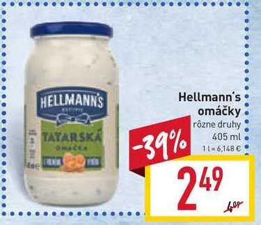 Ilustračná fotografia tatárskej omáčky Hellmann's