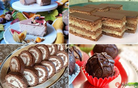 Ukážka hotových gaštanových rezov ozdobených čokoládou