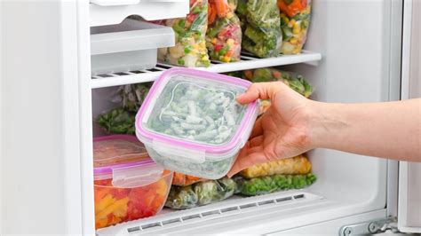 Mrazenie jedla v nádobách