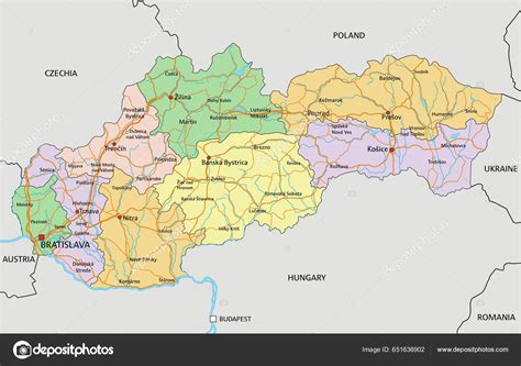 Mapa Slovenska s vyznačenými regiónmi tradičných jedál