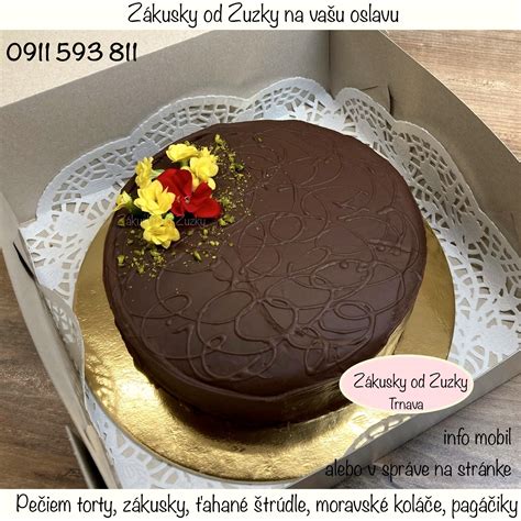 Ukážka torty zdobenej karamelovým Salkom