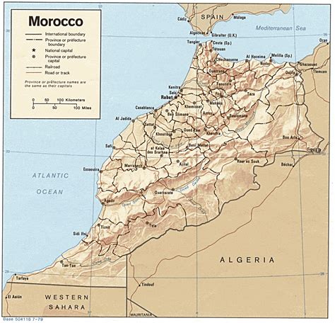mapa Maroka s vyznačenými oblasťami