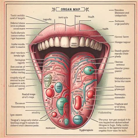 Mapa reflexných zón na jazyku