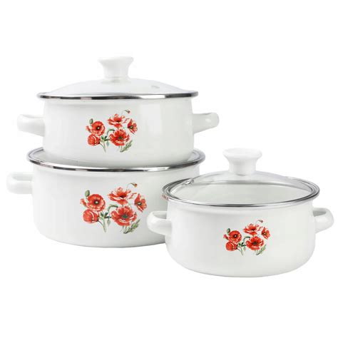 Rôzne typy smaltovaných hrncov