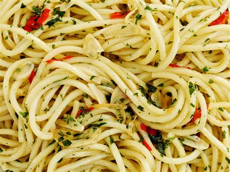 Ilustračná fotka špagiet Aglio Olio e Peperoncino