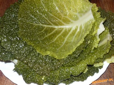 Blanšírované kelové listy