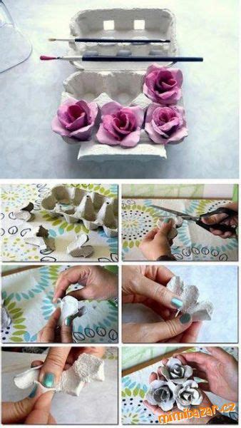 Ruže z kartónu od vajec