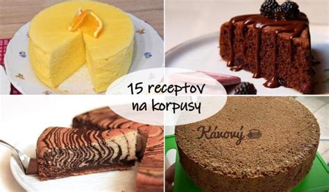 Ilustrácia rôznych druhov korpusov a plniek na tortu