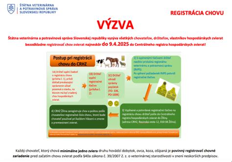 Registračná karta pre chov hospodárskych zvierat