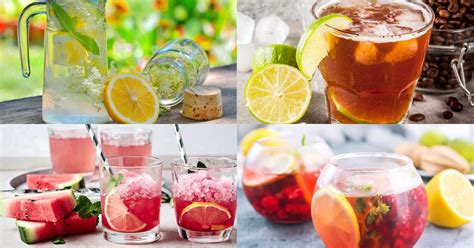 Fotografia rôznych domácich limonád