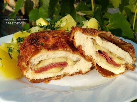 Plnené kuracie prsia so šunkou a syrom