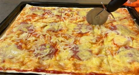 Hotová tenká pizza