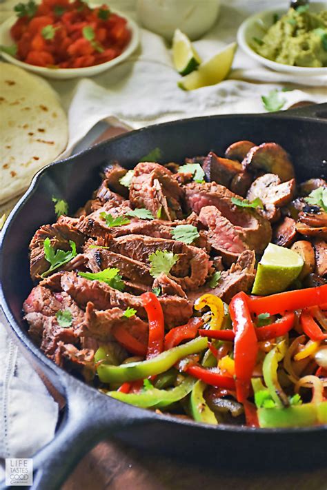 Ilustrácia fajitas s flank steakom