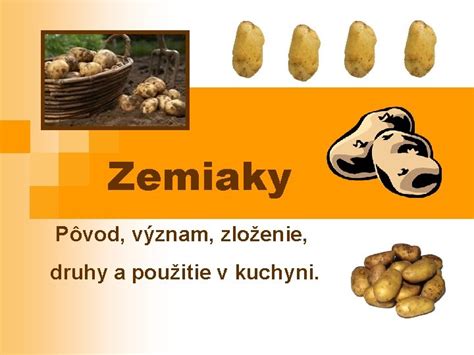 Zloženie zemiakov