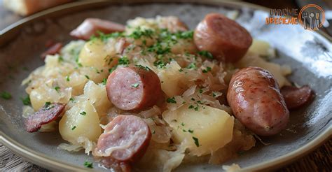 Suroviny na prípravu tradičného slovenského jedla: zemiaky, kyslá kapusta, slanina, cibuľa
