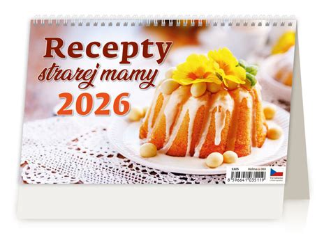 obálka stolového kalendára s receptami starej mamy