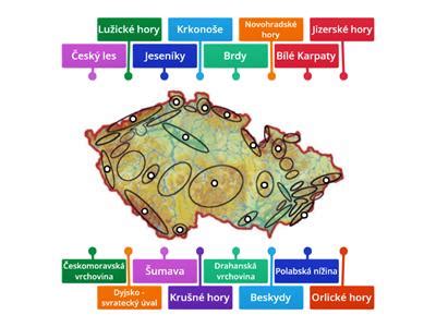 Mapa Hodonína s vyznačenými hlavními body