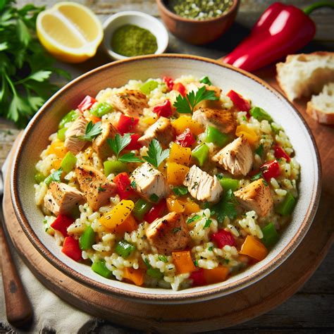 Zloženie ingrediencií na kuracie rizoto