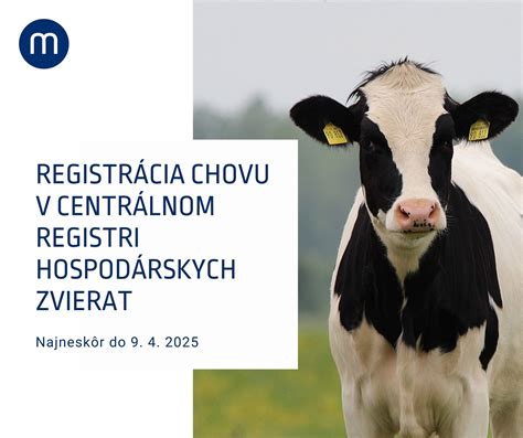 Formulár na registráciu chovu hospodárskych zvierat