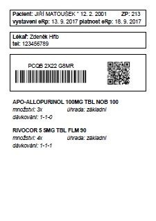 Ilustrácia elektronického receptu