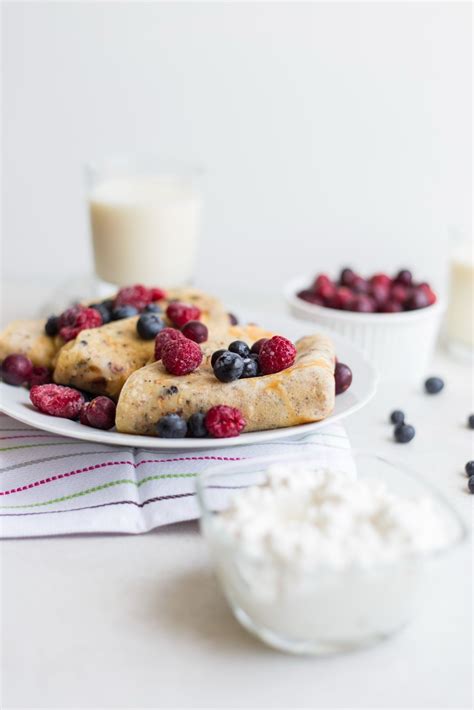 Palacinky z cottage cheese s ovocím