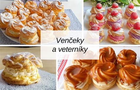 Koláž rôznych dezertov z odpaľovaného cesta