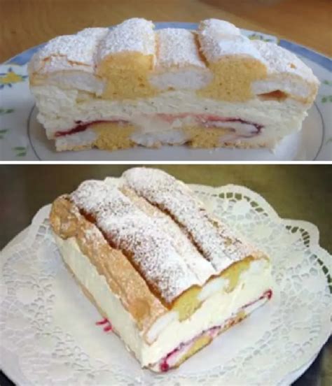 Vrstvený dezert Raffaello s ríbezľovým džemom