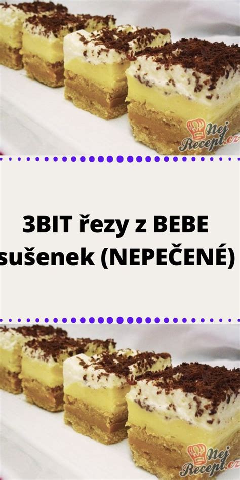 Ilustrácia rezu 3BIT s vrstvami BeBe keksov, karamelu a pudingu