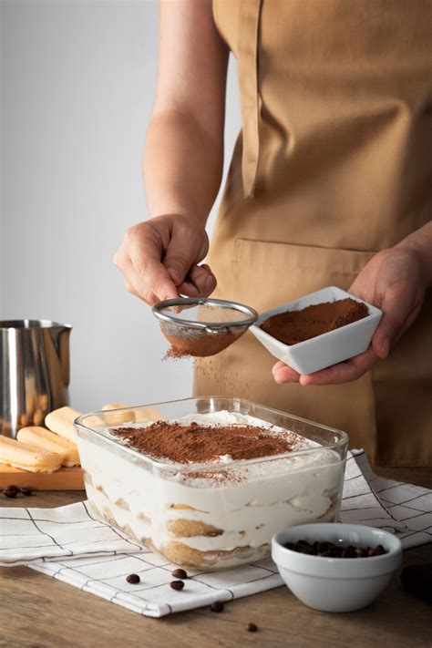 bezlepkové tiramisu pripravené na servírovanie