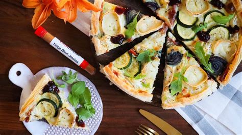 Slaný koláč s kozím syrom