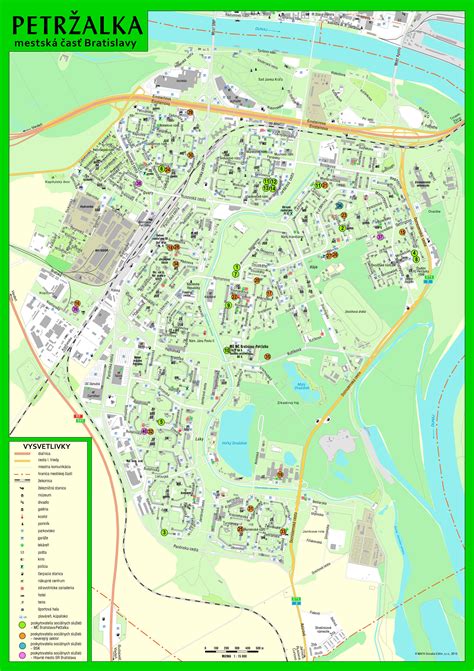 Mapa mestskej časti Petržalka