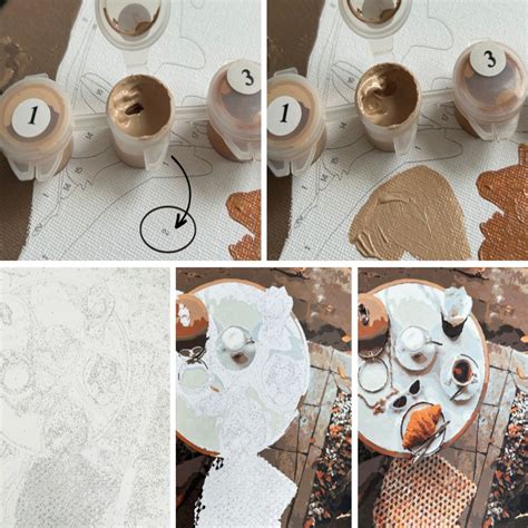 Infografika s krokmi na maľovanie keramického hrnčeka.