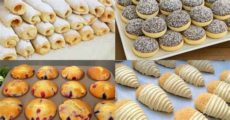 Zostava rôznych druhov koláčov a dezertov